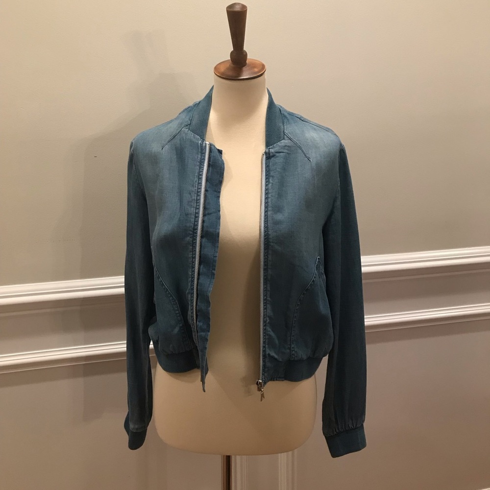 Chambray Bomber Jacket